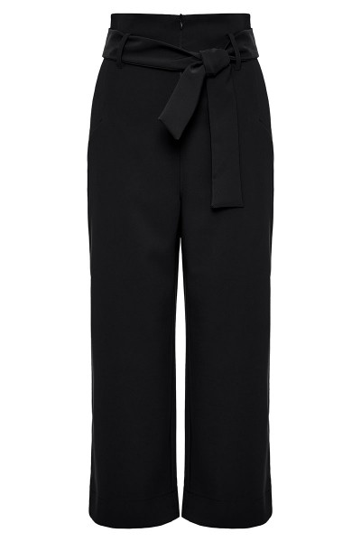 High-Rise Belted Culottes With Slash Pockets