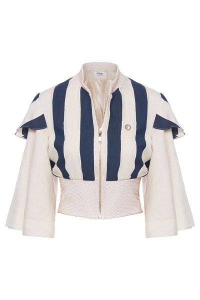 Double Bell Sleeved Bomber Jacket