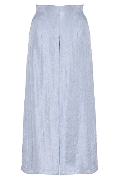 High-Rise Culottes With Inverted Box Pleat And Slash Pockets