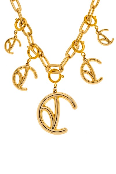 Valtadoros Chain Necklace With Detachable Monogram Pendants