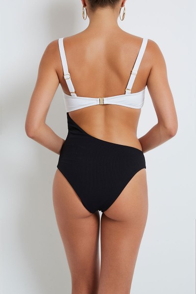 One-Piece Swimsuit With One-Side Asymmetric Cut-Out