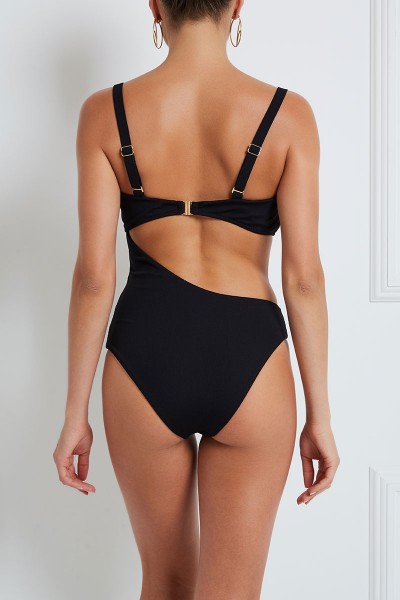 One-Piece Swimsuit With One-Side Asymmetric Cut-Out